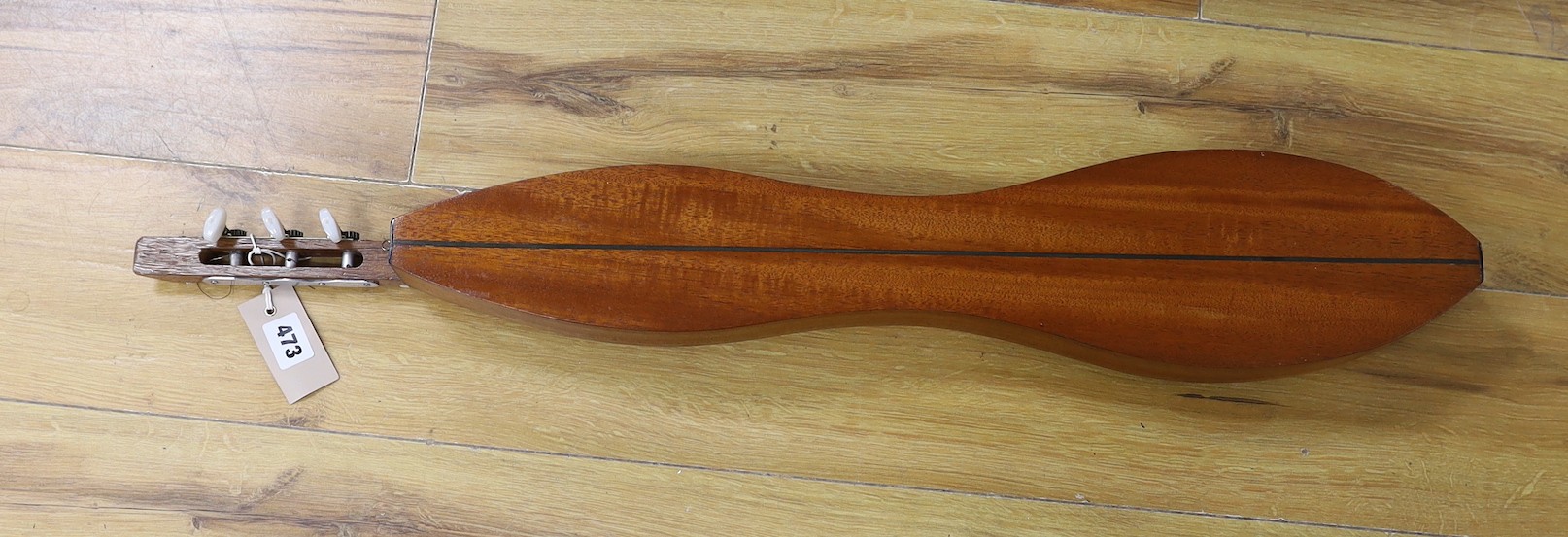 Appalachian Mountain three string dulcimer, made by John Degay of Degay Guitars, 82cms high